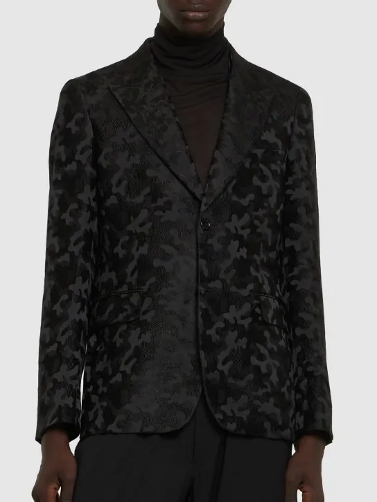 Comme des Garçons Homme Plus   Single breast jacquard blazer 