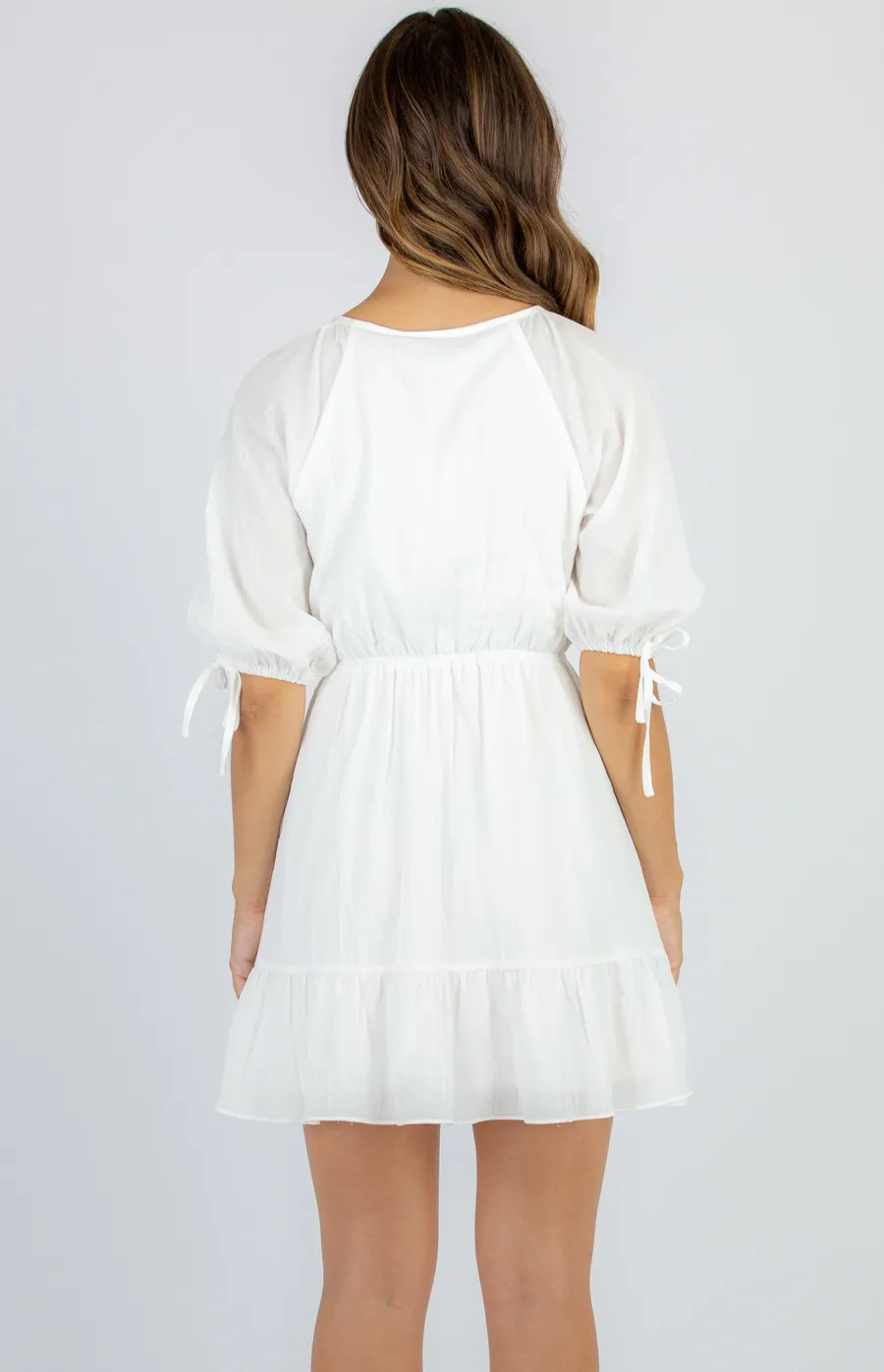 Cotton Shirt Dress with Self Fabric Button Details (SDR1005A)