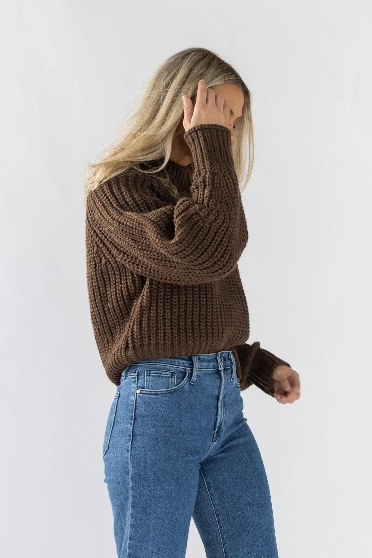 Cozy Conditions Brown Sweater - Final Sale