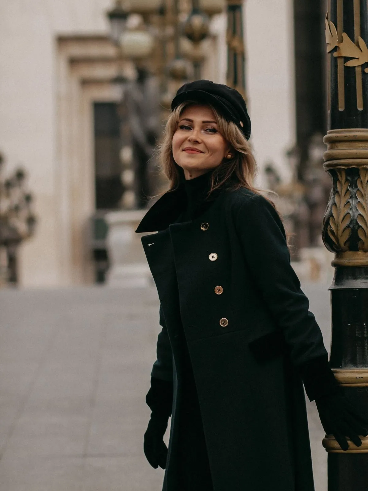 Dark Green 1940s Solid Button Coat