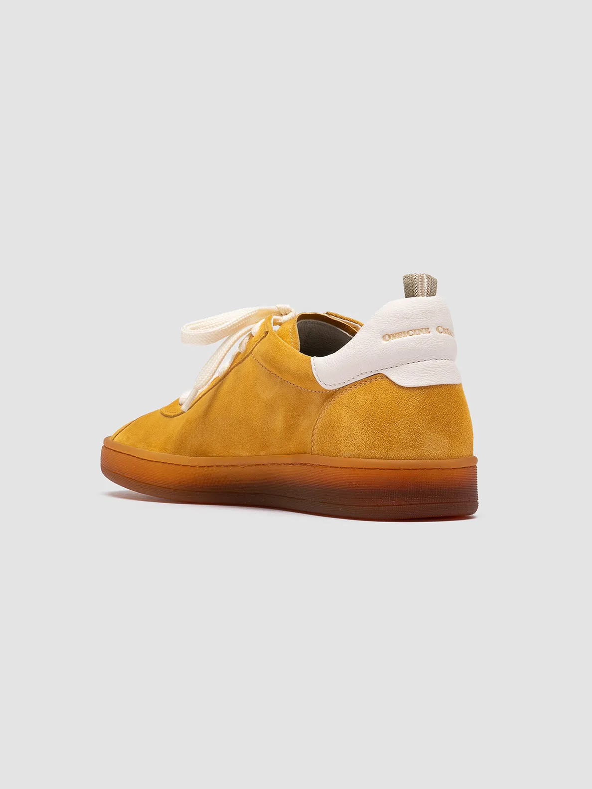 DESTINY 101 - Yellow Leather and Suede Low Top Sneakers