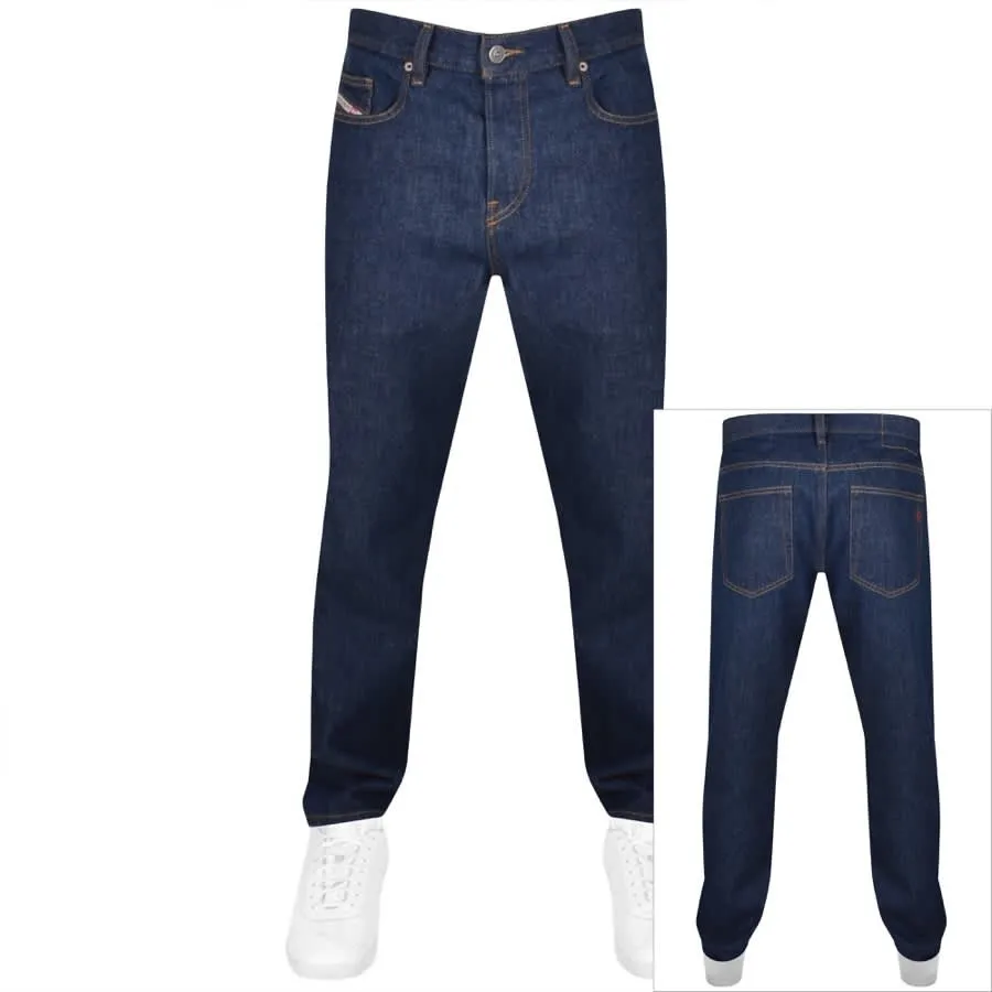 Diesel D Viker Mid Wash Regular Fit Jeans Navy