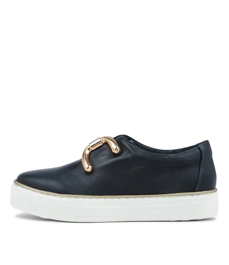 DJANGO & JULIETTE Filpy Navy Leather Sneakers