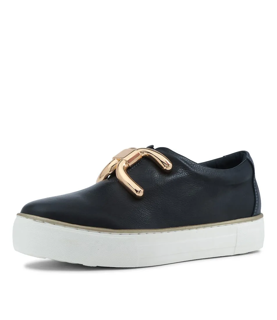 DJANGO & JULIETTE Filpy Navy Leather Sneakers