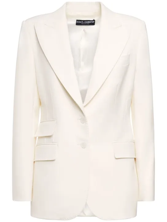 Dolce&Gabbana   Single breast wool cady jacket 