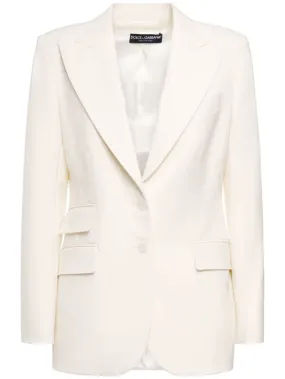 Dolce&Gabbana   Single breast wool cady jacket 