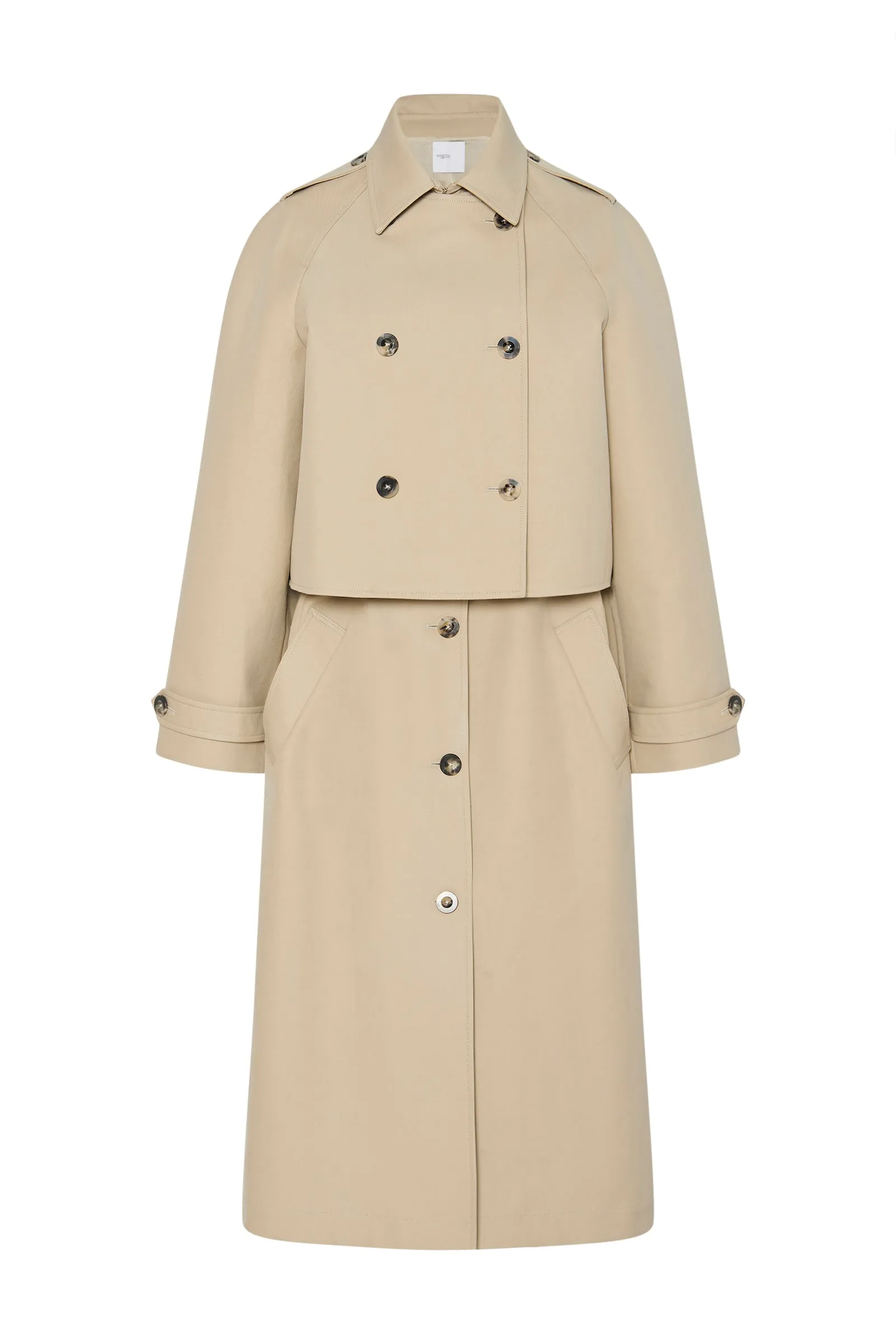 DOUBLE LAYER TRENCH COAT