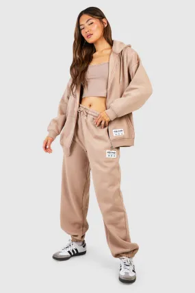 DSGN STUDIO 3 Piece Scoop Neck Top Zip Through Hoodie Tracksuit