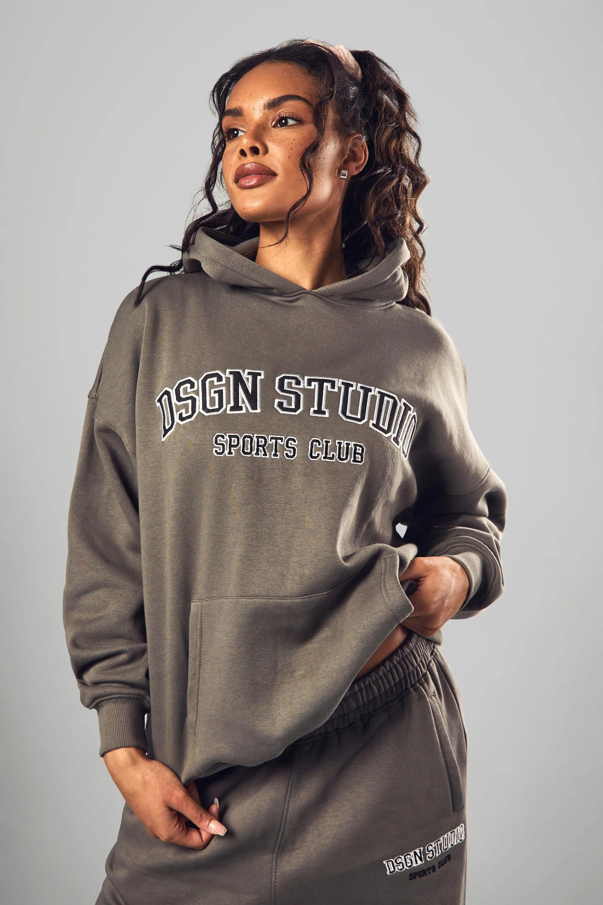 Dsgn Studio Applique Oversized Hoodie