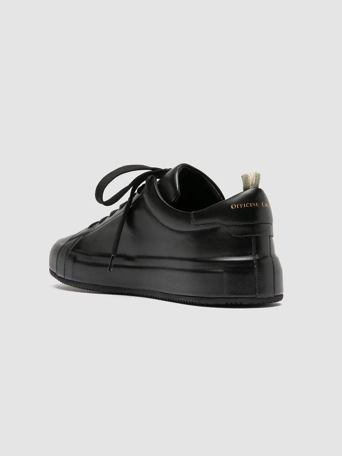 EASY 001 - Black Leather Low Top Sneakers