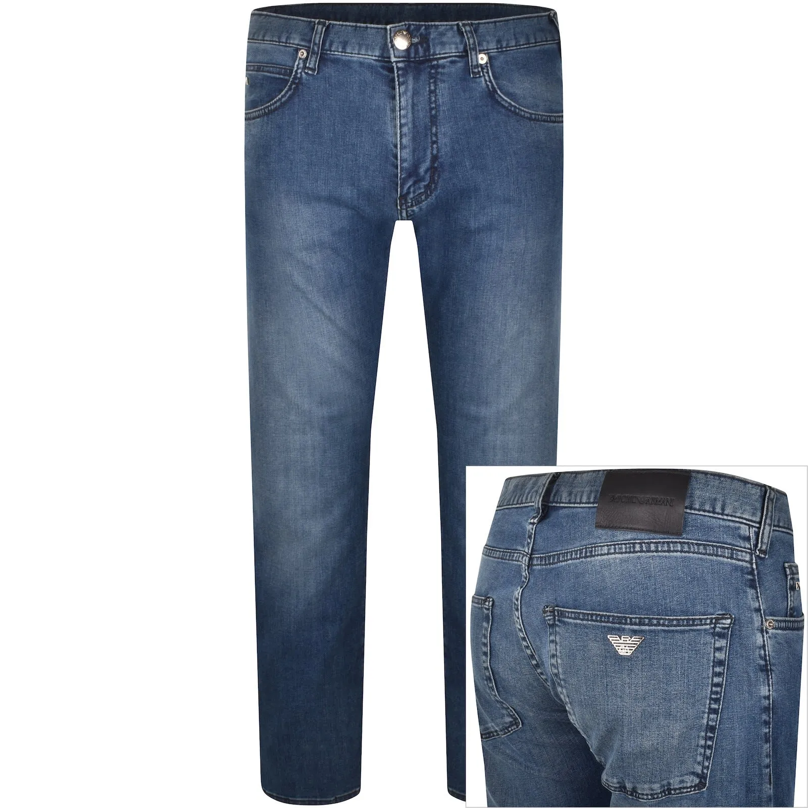 Emporio Armani J45 Regular Jeans Mid Wash Blue