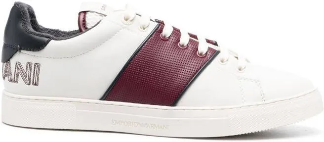 Emporio Armani leather lo-top sneakers White