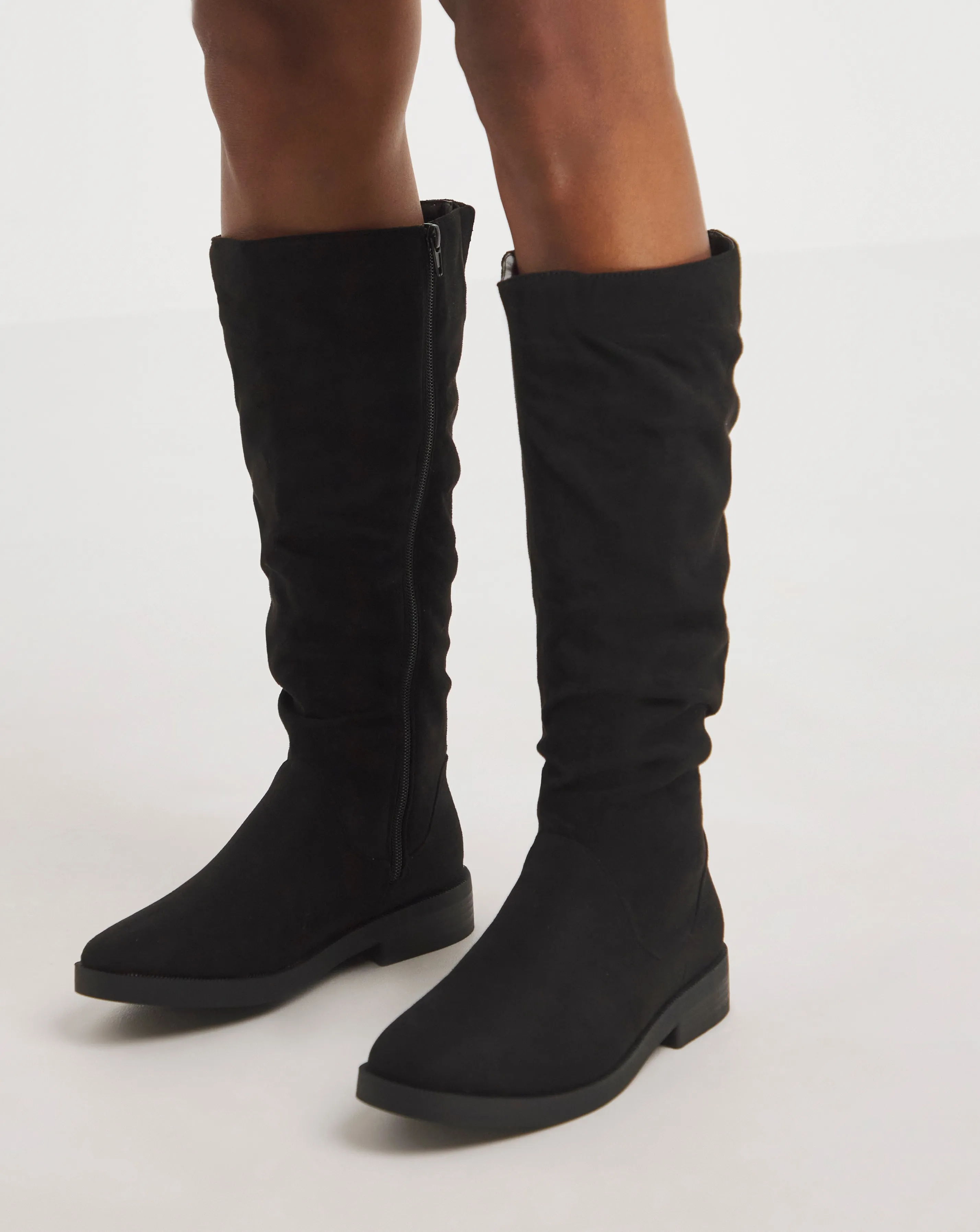 Evren Ruched Boot Wide E Fit Super Curvy Calf | Simply Be