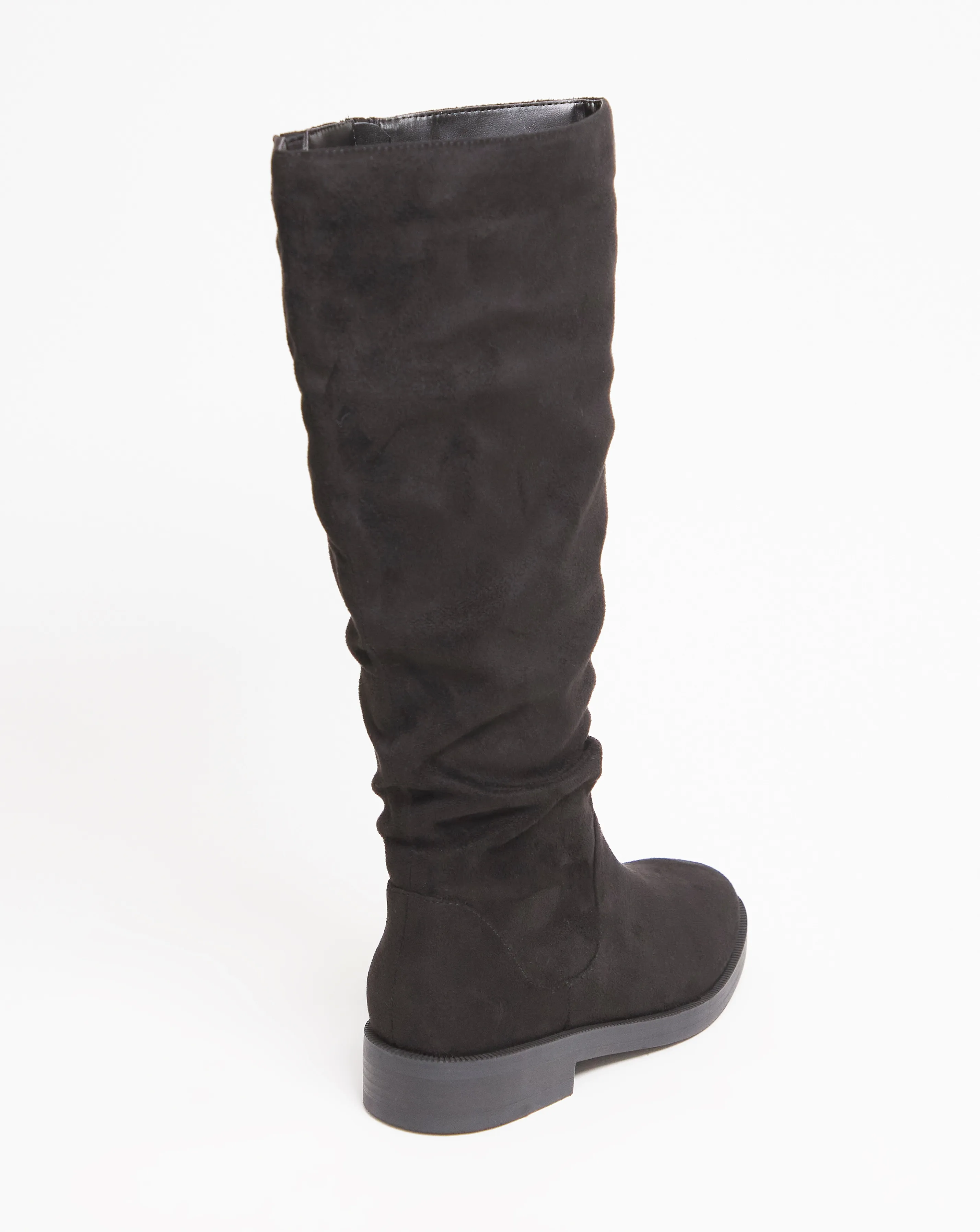 Evren Ruched Boot Wide E Fit Super Curvy Calf | Simply Be