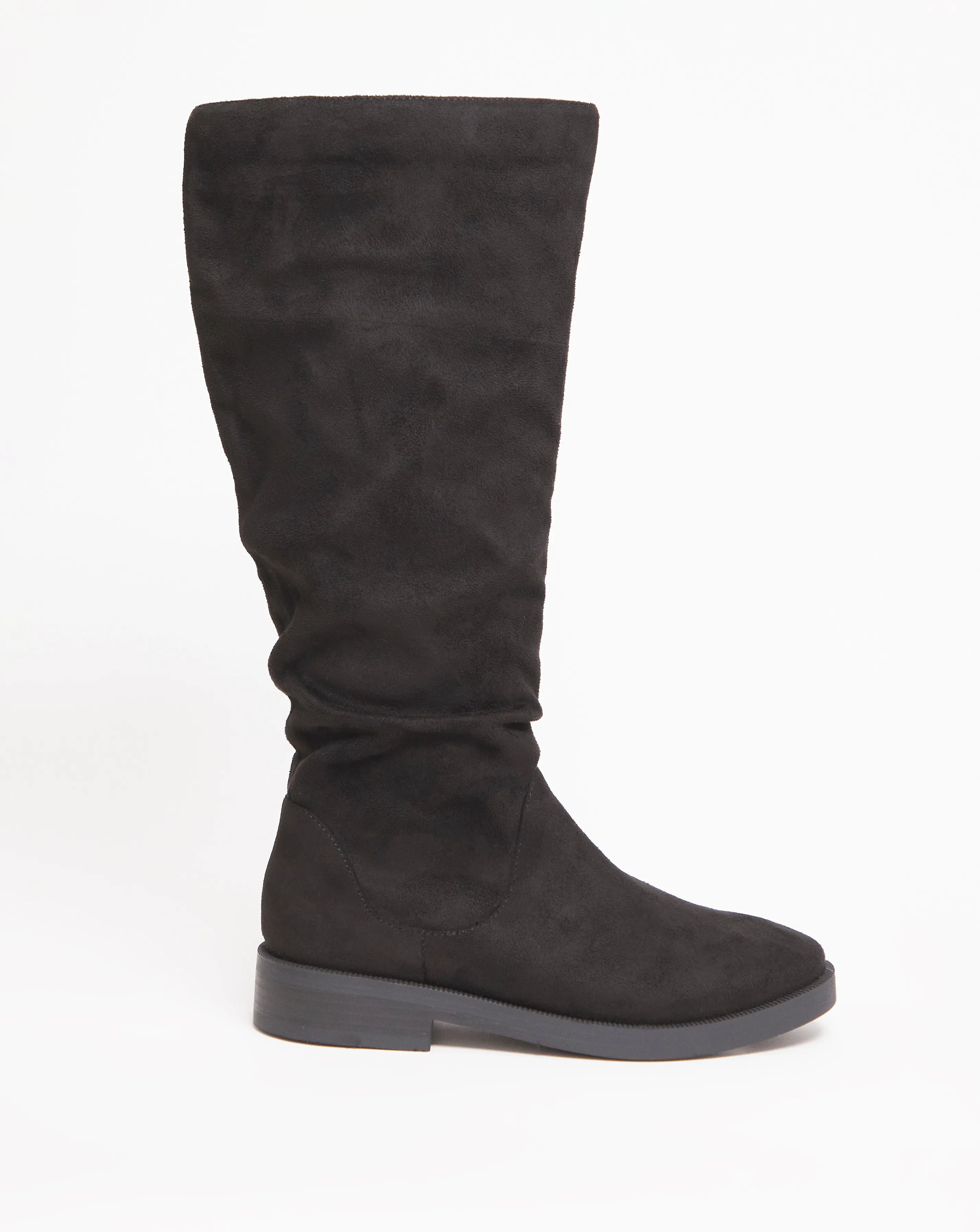 Evren Ruched Boot Wide E Fit Super Curvy Calf | Simply Be