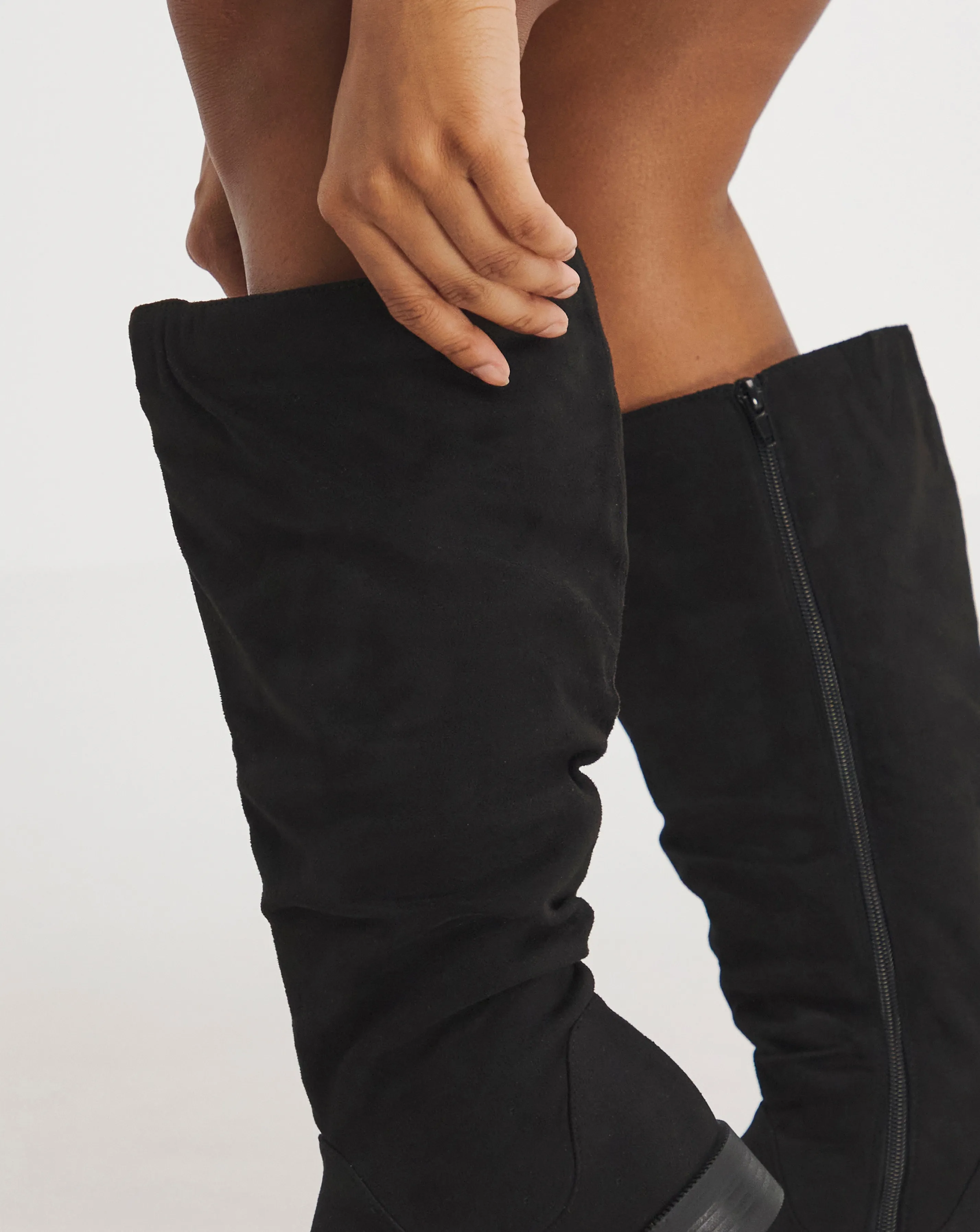 Evren Ruched Boot Wide E Fit Super Curvy Calf | Simply Be