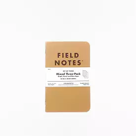 Field Notes Original Kraft Mixed 3-Pack Notebook