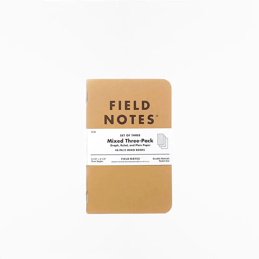 Field Notes Original Kraft Mixed 3-Pack Notebook