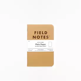 Field Notes Original Kraft Plain Paper 3-Pack Notebook