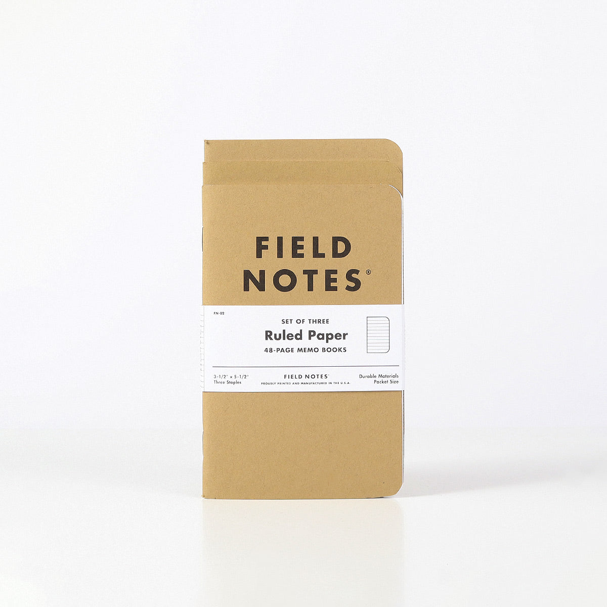 Field Notes Original Kraft Ruled 3-Pack Notebook