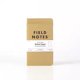 Field Notes Original Kraft Ruled 3-Pack Notebook