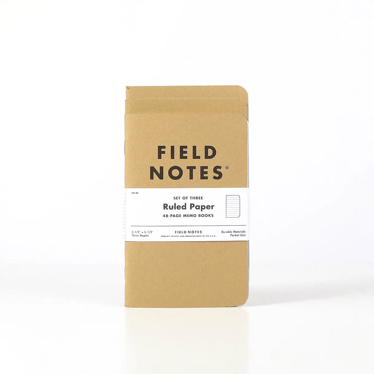 Field Notes Original Kraft Ruled 3-Pack Notebook