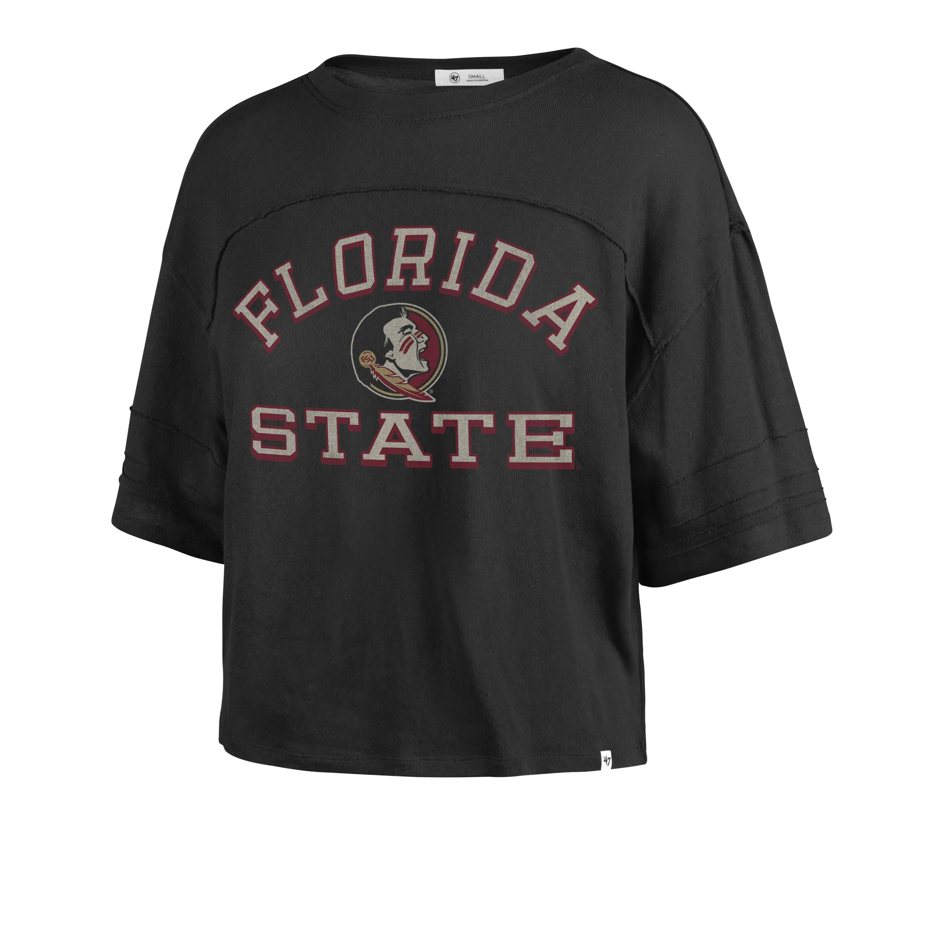 FLORIDA STATE SEMINOLES HALF MOON '47 STEVIE CROP TEE WOMENS