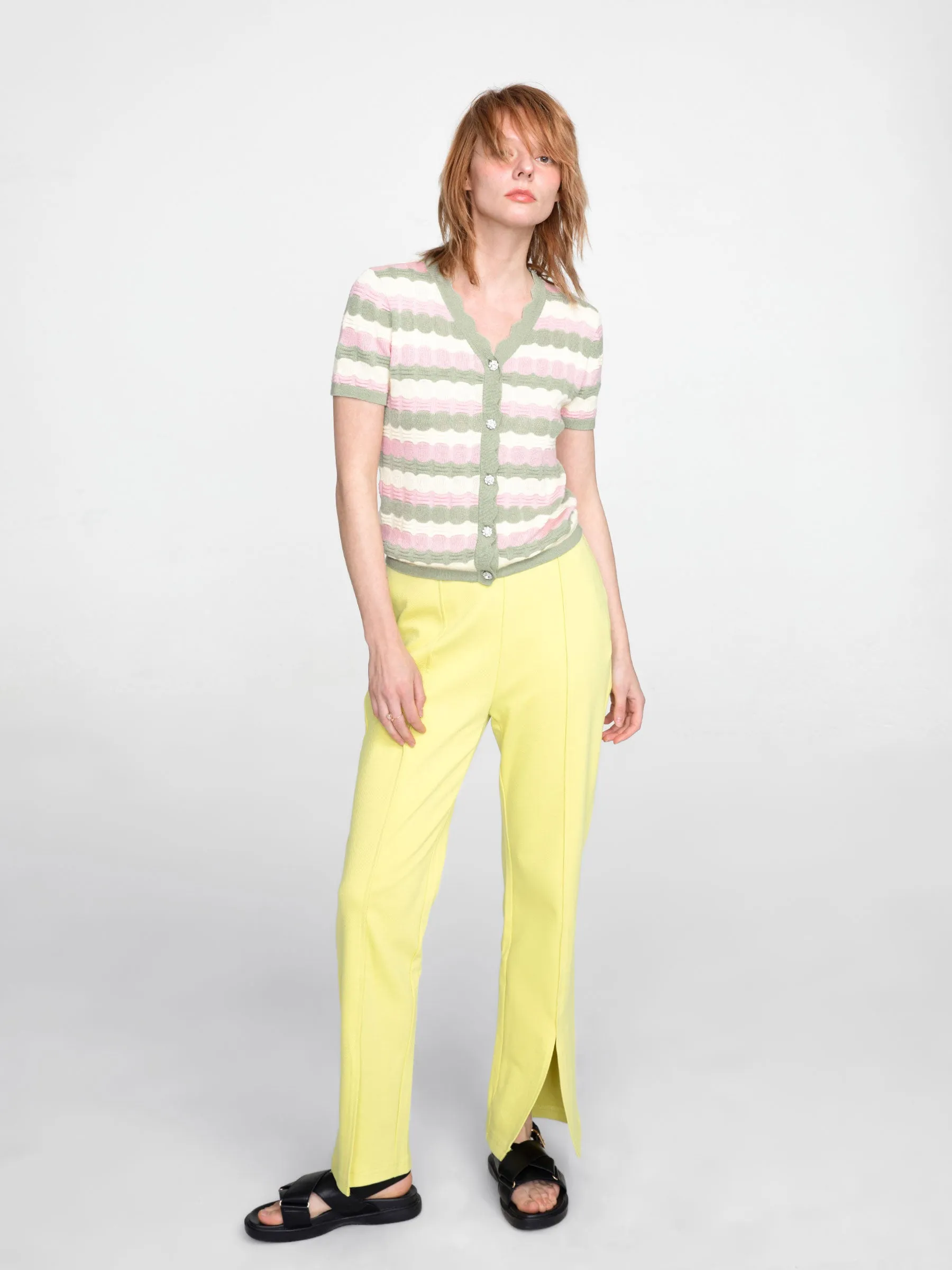 Front Slitted Casual Trousers