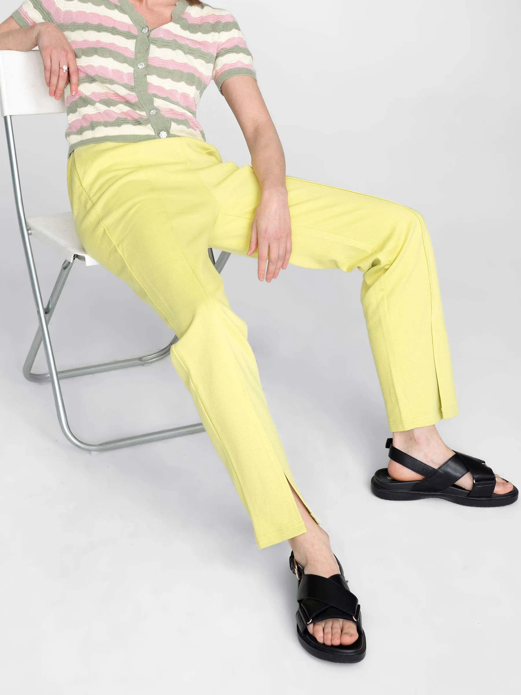 Front Slitted Casual Trousers