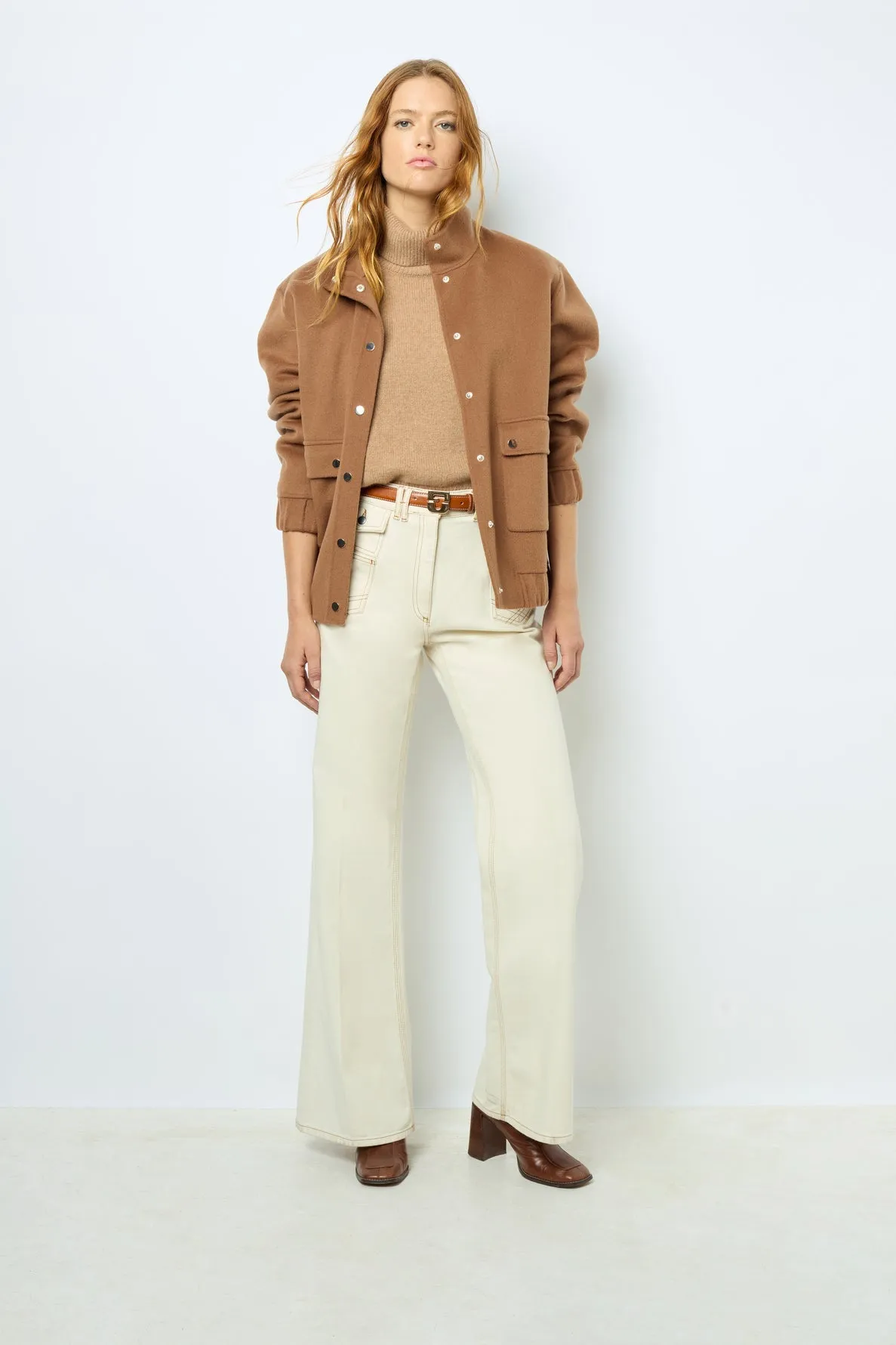 Gerard Darel MAYAR SHORT DOUBLE-SIDED WOOL JACKET