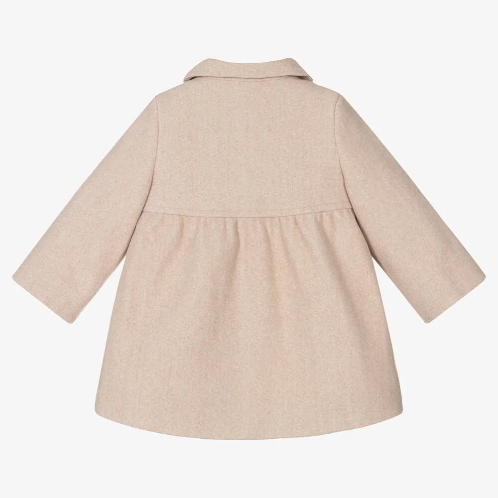 Girls Beige Traditional Coat