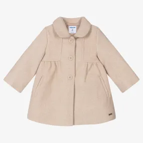 Girls Beige Traditional Coat