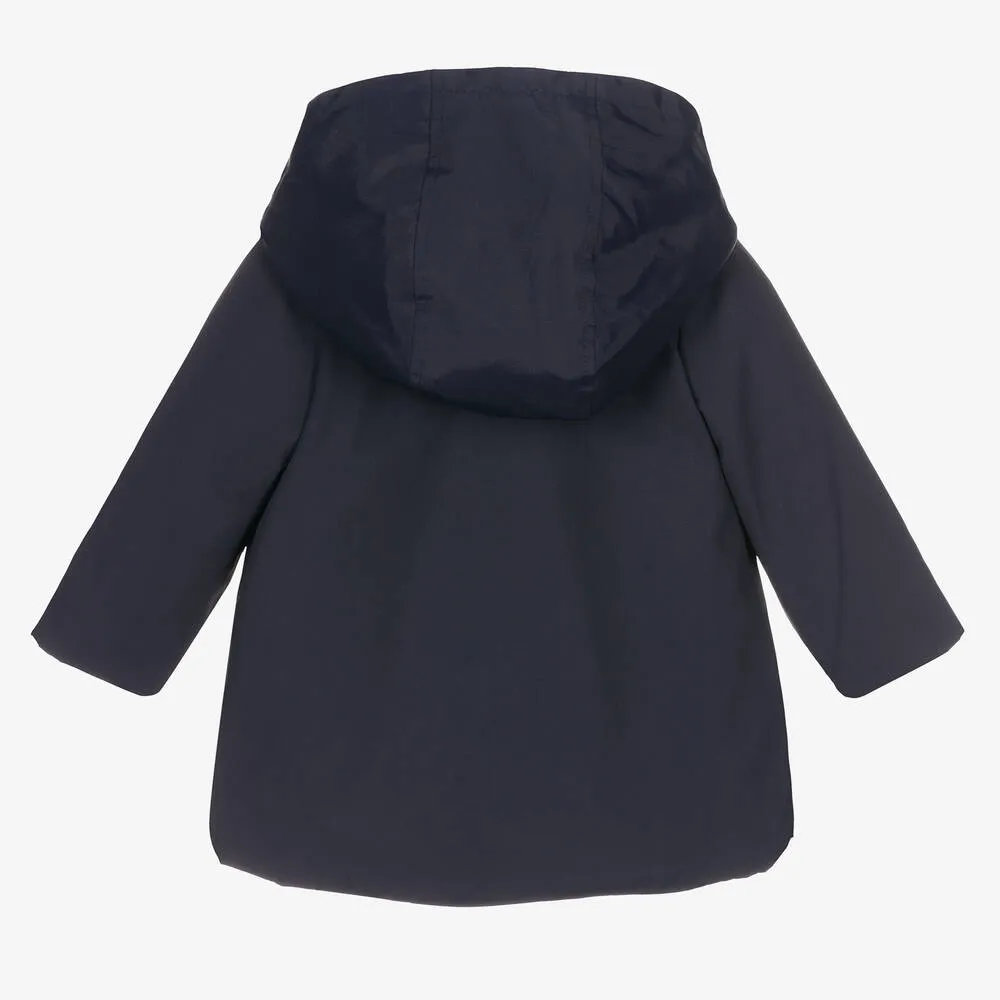 Girls Navy Blue Hooded Coat