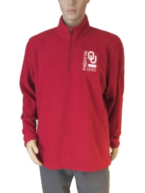 Harvard Crimson GFS Red Long Sleeve 1/4 Zip Waffle Knit Pullover Sweatshirt (L)