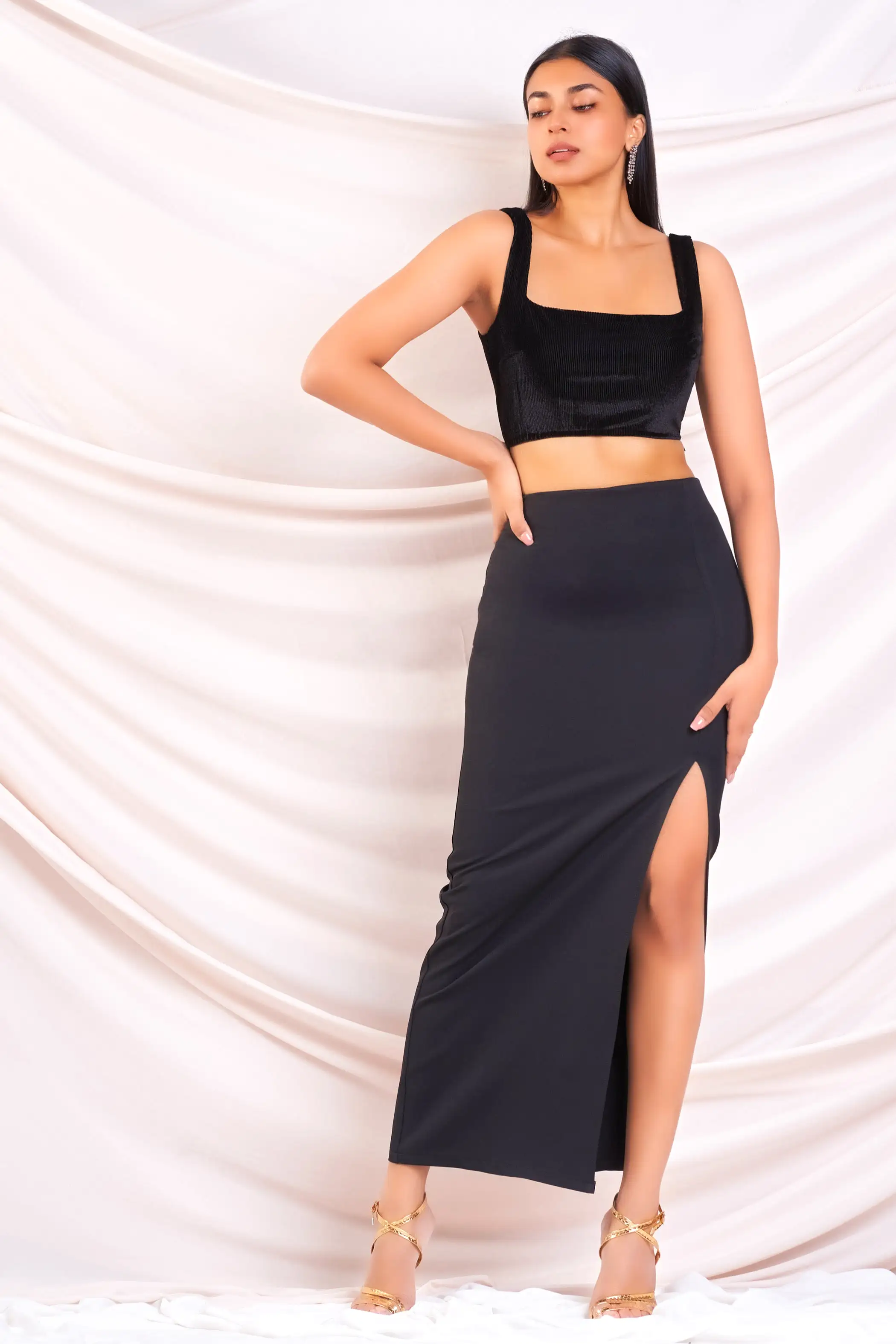 High Slit Maxi Skirt