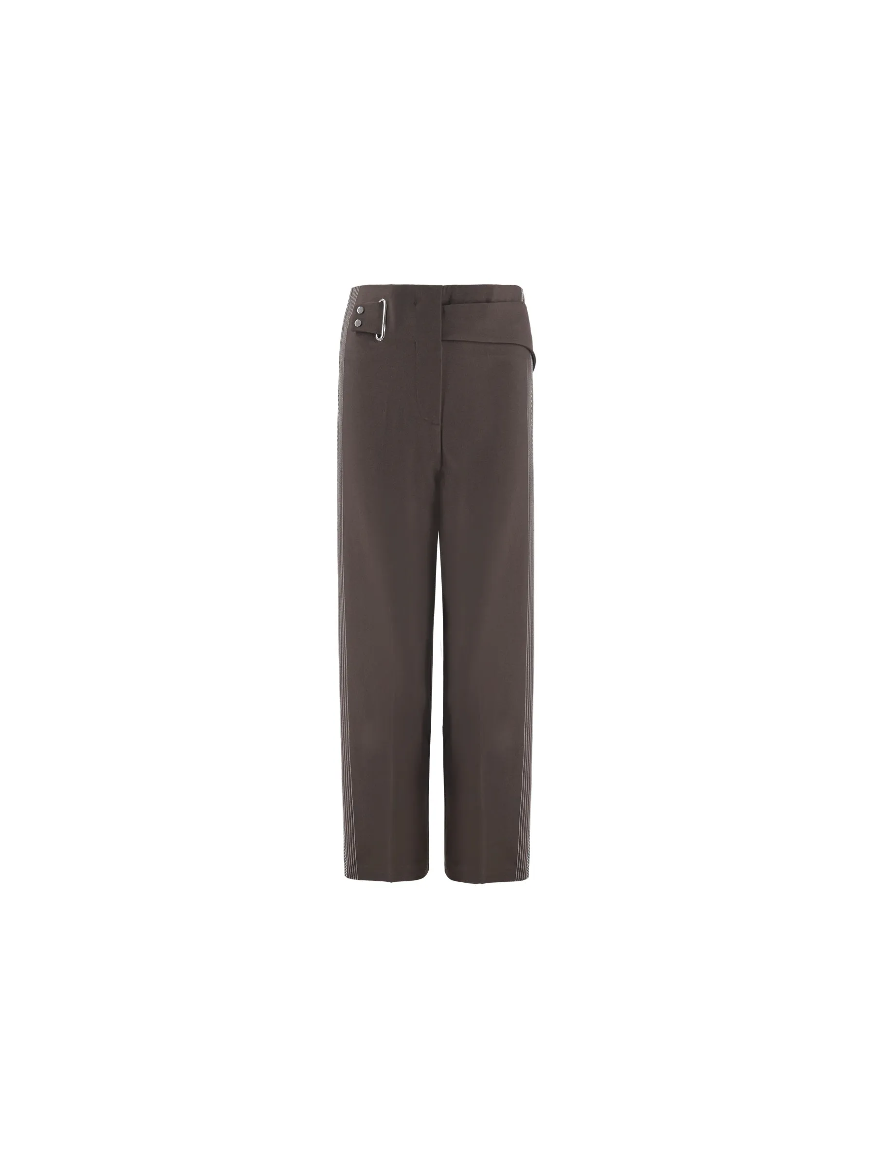 High Waisted Straight Leg Casual Trousers