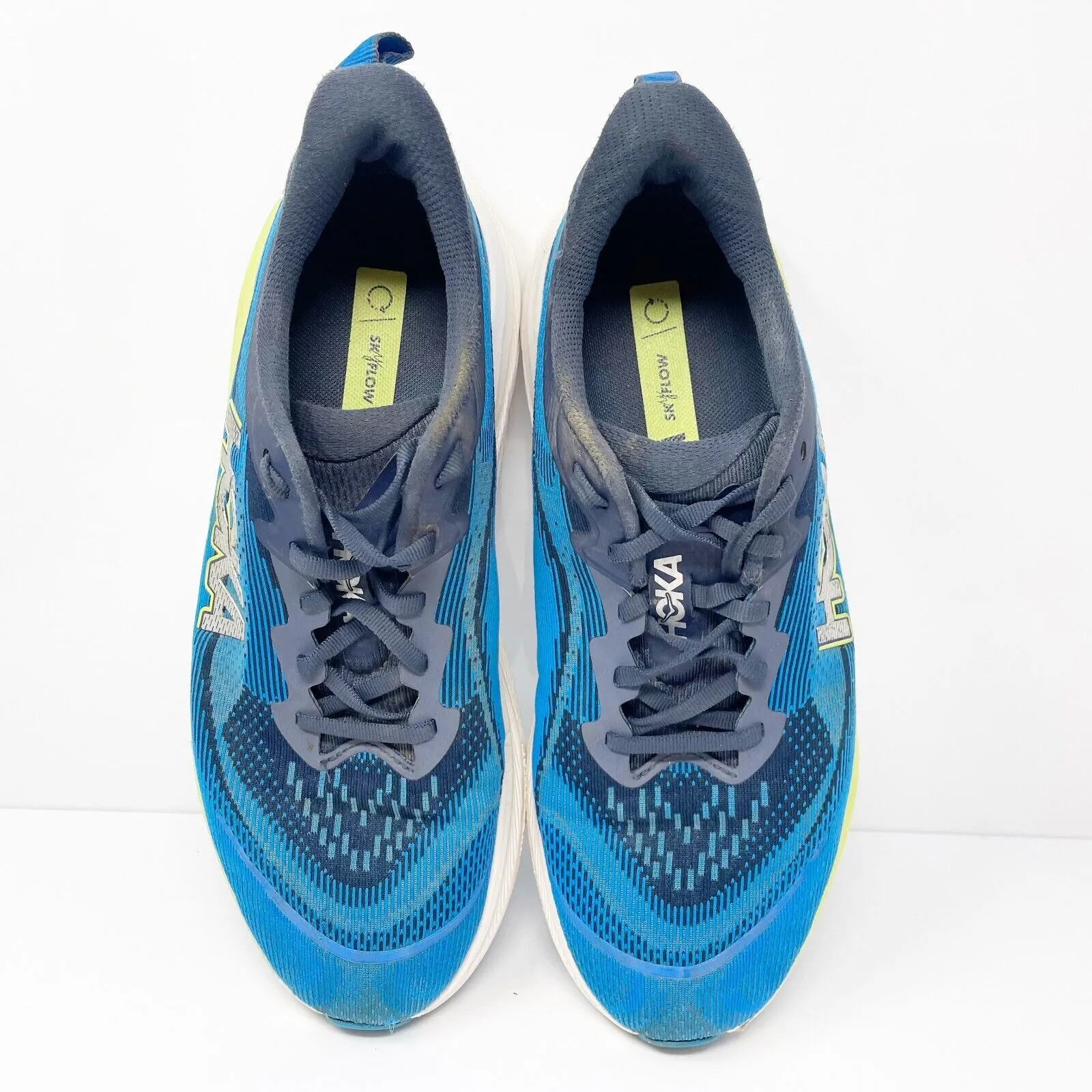 Hoka One One Mens Skyflow 1155111 VVY Blue Running Shoes Sneakers Size 9.5 D