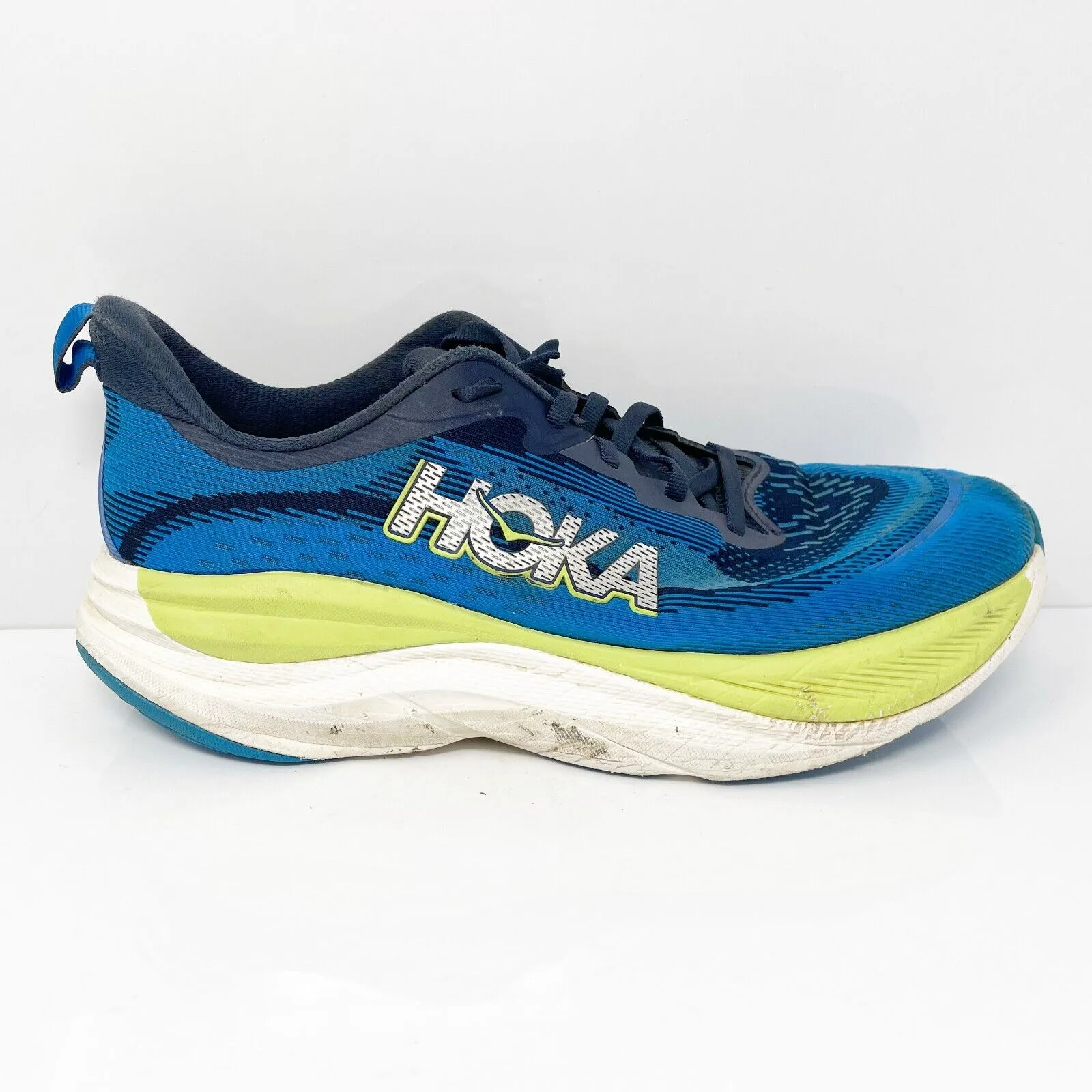 Hoka One One Mens Skyflow 1155111 VVY Blue Running Shoes Sneakers Size 9.5 D