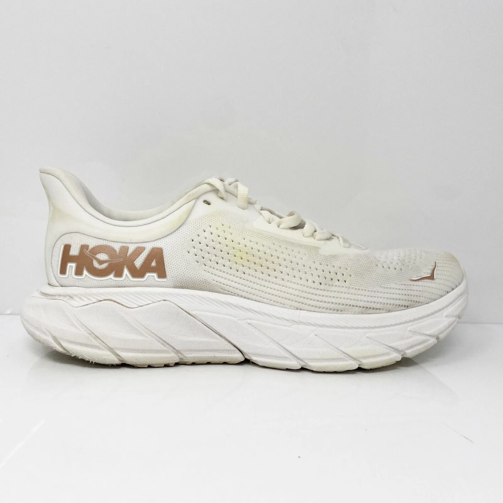 Hoka One One Womens Arahi 7 1147851 BSG White Running Shoes Sneakers Size 7.5 B