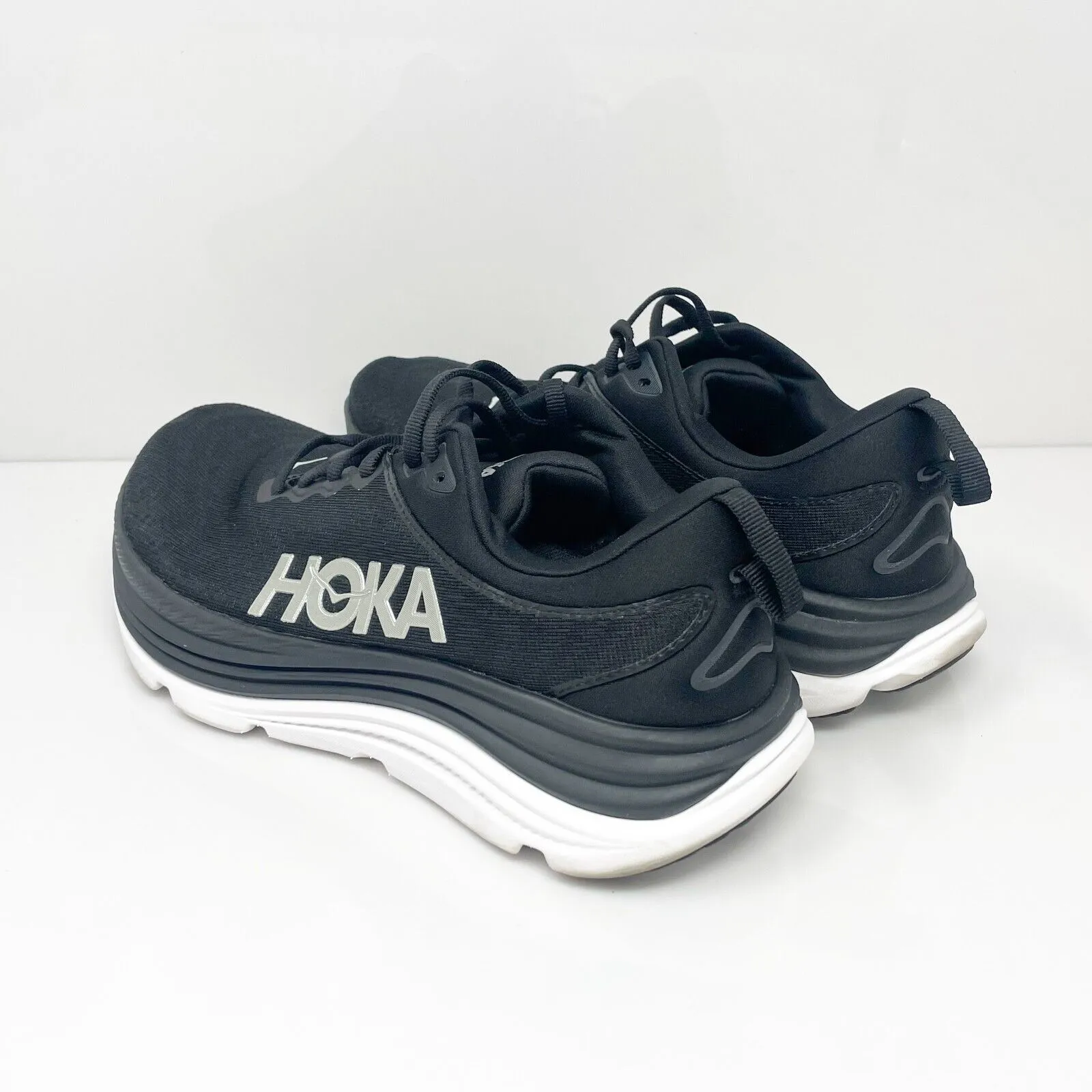 Hoka One One Womens Gaviota 5 1134235 BWHT Black Running Shoes Sneakers Size 8 B