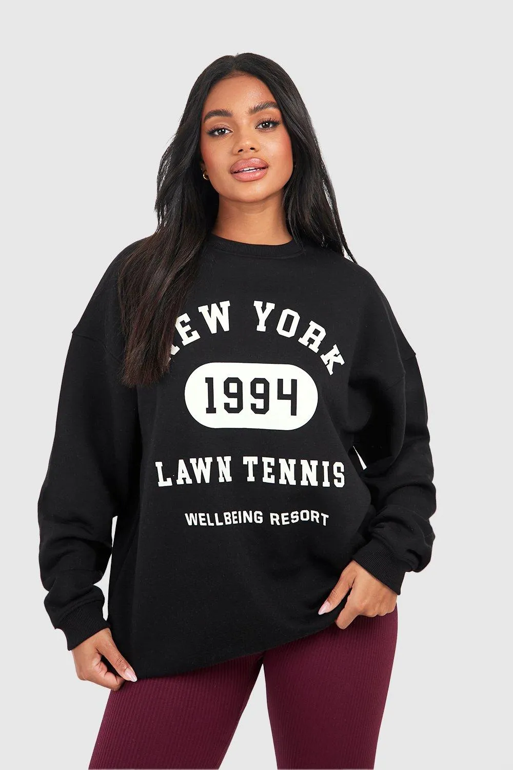 Hoodies & Sweatshirts | New York Slogan Printed Sweatshirt | boohoo