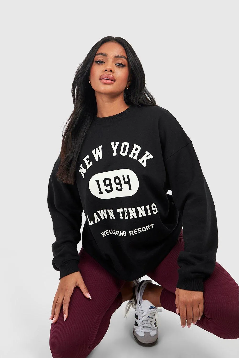 Hoodies & Sweatshirts | New York Slogan Printed Sweatshirt | boohoo