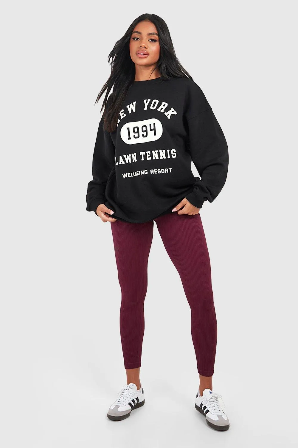 Hoodies & Sweatshirts | New York Slogan Printed Sweatshirt | boohoo