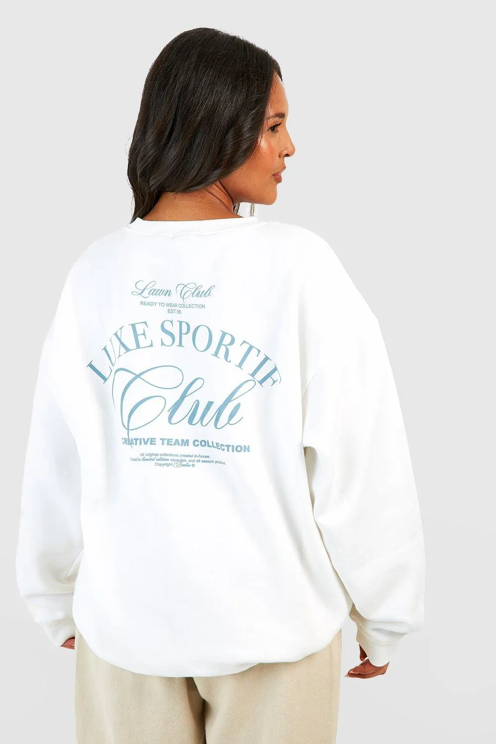 Hoodies & Sweatshirts | Plus Sports Club Slogan Printed Sweatshirt | boohoo