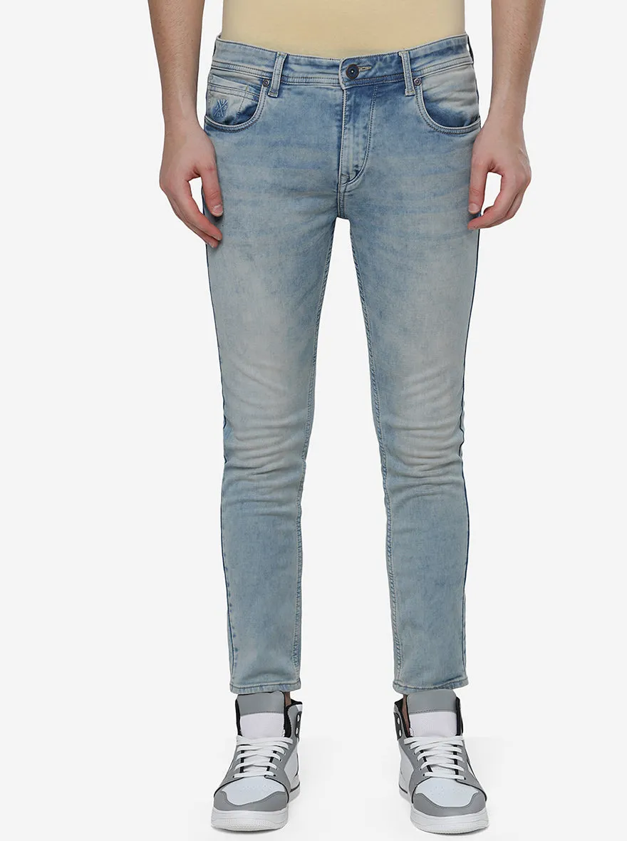 Ice Blue Washed Rider Fit Jeans | JadeBlue