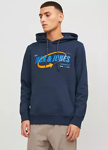 JCOBLACK Logo Printed Hoodie by Jack & Jones | Look Again