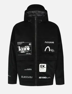 Kamon and Logo Patch Hooded Jacket