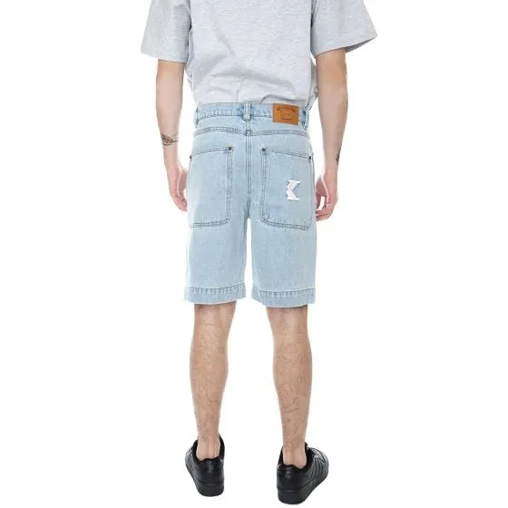 Karl Kani KK Denim Shorts - Blue - Bermuda Denim Jeans Uomo Blu