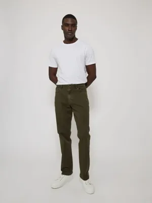 Khaki Straight Fit Denim Jeans | Men | George at ASDA