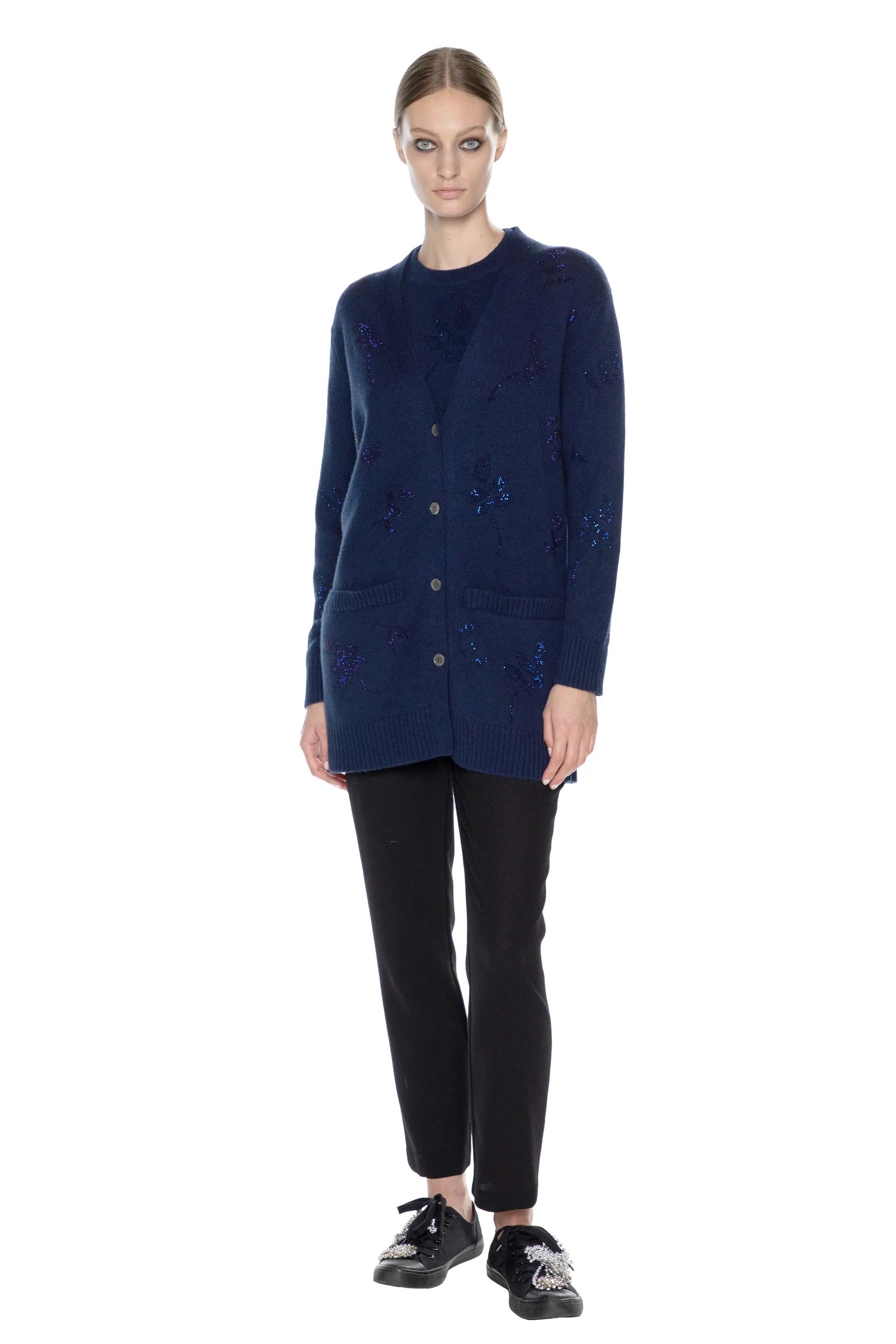 'KIND OF BLUE' OVERSIZED CARDIGAN